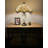 Simonson Tiffany Table Lamp Beige Stained Glass Shade And Base LED Bulbs Included 16"W*16"D*24"H