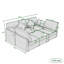 Canapé d'angle modulaire moderne avec pouf, ports de chargement, tissu chenille et coussins décoratifs-2020226923