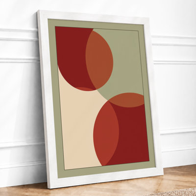 Overlapping Forms Minimalist - Framed Print