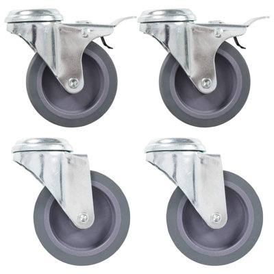 Dimonetta 12 Piece Bolt Hole Swivel Castor Set