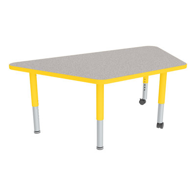 Table d'activité de classe d'âge préscolaire réglable à roulettes avec roulettes