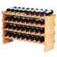 4 présentoirs en bois pour 36 bouteilles, collectionneurs de vin idéaux, bouteilles de vin lisses et résistantes, passionnés, structure avec zone de support étendue