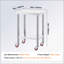 Table de travail de 24 po x 18 po x 34 po en acier inoxydable avec tablettes réglables à 3 niveaux et 4 roues, robuste pour la préparation de cuisine commerciale