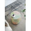 Tabouret de jardin cylindrique avec table d'appoint D14 x 18 po vert / rose