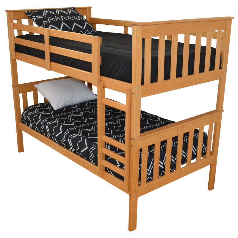 Oakledge Kids Twin Bunk Bed, Honey Stain
