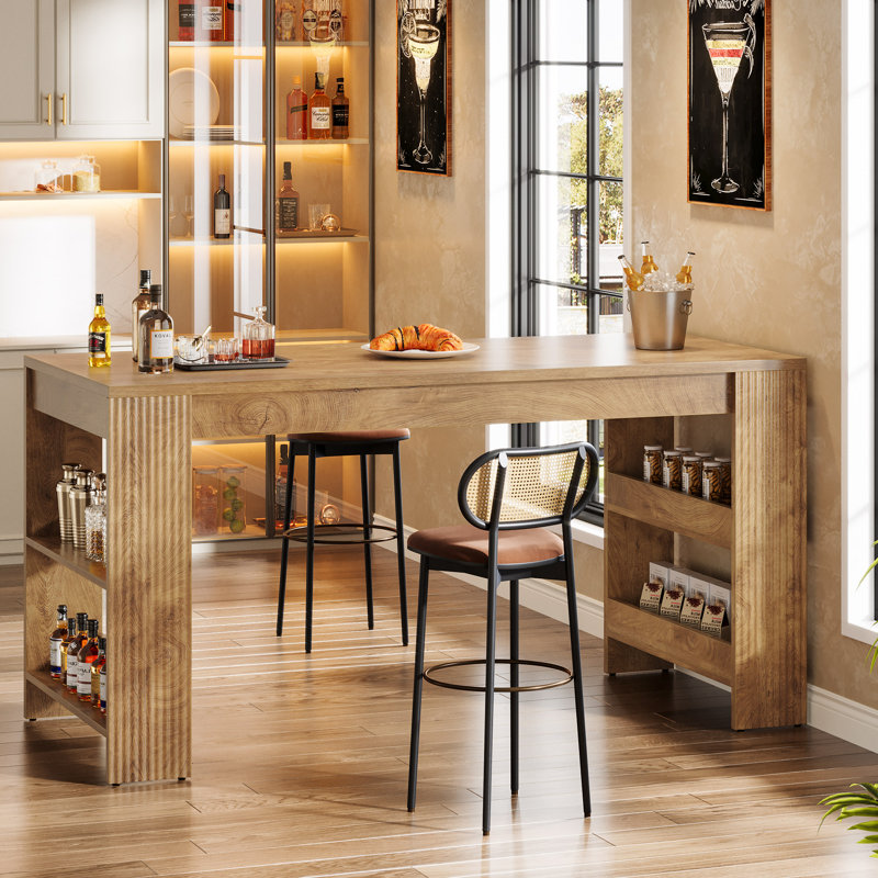 95.3 cm Home Bar Cabinet, Brown