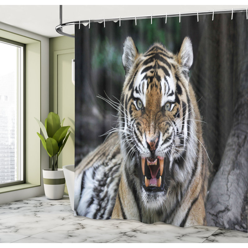Shower Curtain with Hooks Included, 84"H x 69"W