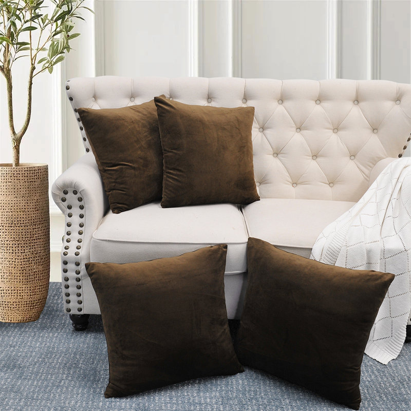 Supersoft Velvet Square Throw Pillow Cover, Carafe