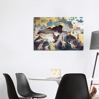The Loneliest Whale In The World I by Sija Hong - Painting on Canvas