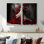 Fashion Red Dress Elegance UnveILE IV - Red Glam, reproduction d'art sur toile, ensemble de 2