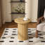 Table de bout ronde avec piédestal cannelé, table d'appoint avec base à colonnes-355653851