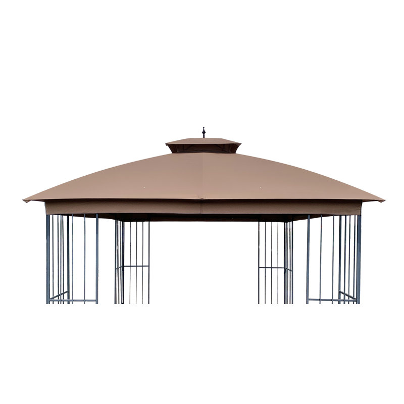 Canopy Top for Style Selections 10 ft x 10 ft Brown Metal Square Semi- Gazebo