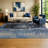 Hause Abstract Indigo Blue Indoor Outdoor Area Rug-1254085938