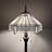 Berislav Tiffany Floor Lamp White Stained Glass Hexagon Metal Base LED Bulbs Included 16"W*16"D*64"H