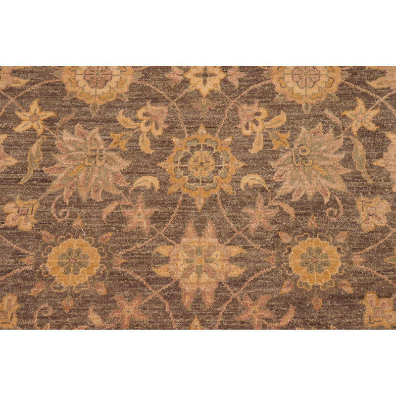 Tapis oriental brun clair / beige en laine 8 pi 1 po x 10 pi 2 po Silke