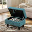 Ensemble de canapé pour 5 personnes avec repose-pieds et rangement Teal Blue - Design élégant, confortable et polyvalent