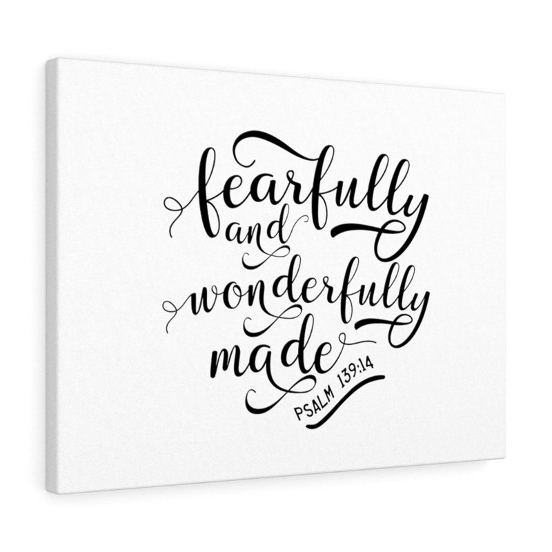 Wonderfully Made Psalm 139:14 - Wrapped Canvas Print, 46cm H x 61cm W