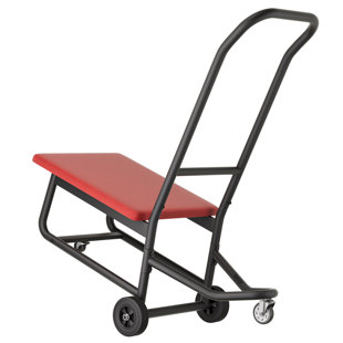 Chariot de chaise avec roulettes - Le chariot mobile robuste peut contenir 10 chaises en forme de L, idéal pour le transport d'événements, les conférences et les mariages