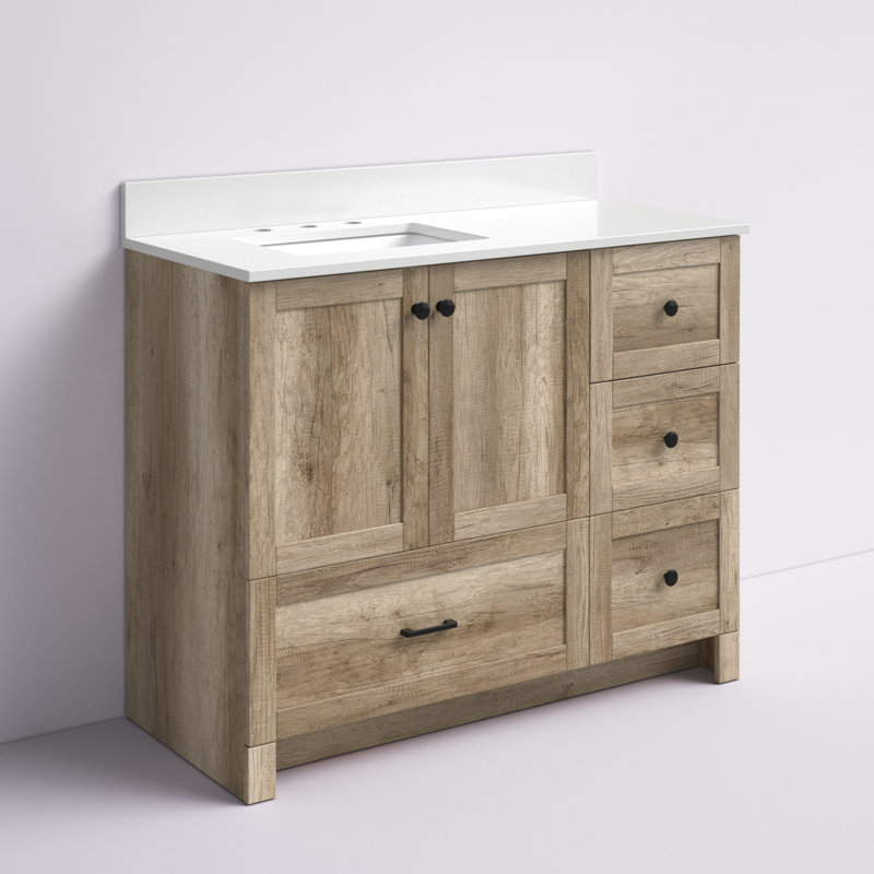 Ensemble de meuble-lavabo simple 42 po Soma, Chêne naturel