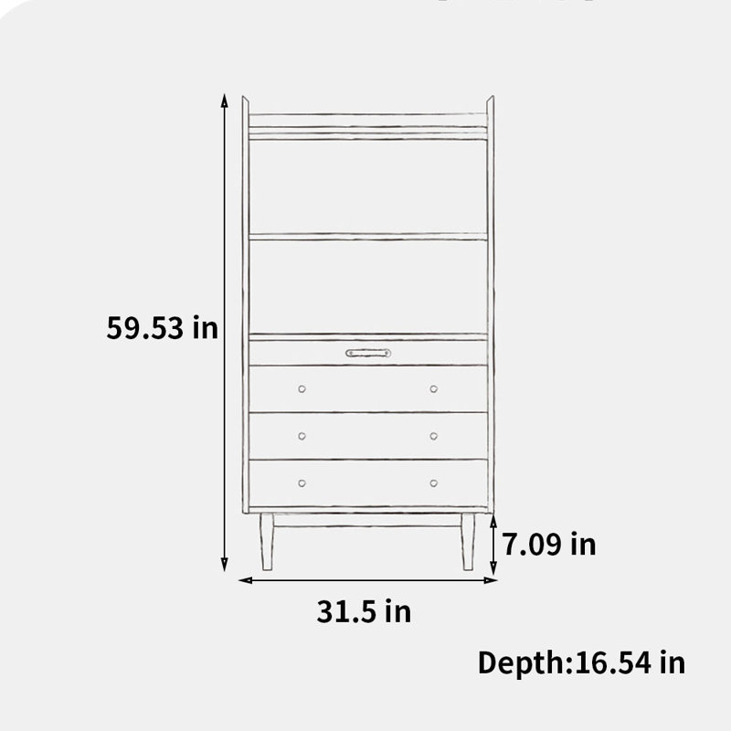 Service de thé avec bibliothèque simple, Brun