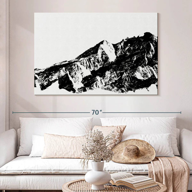 BW Mountains I, 34" H x 51" W