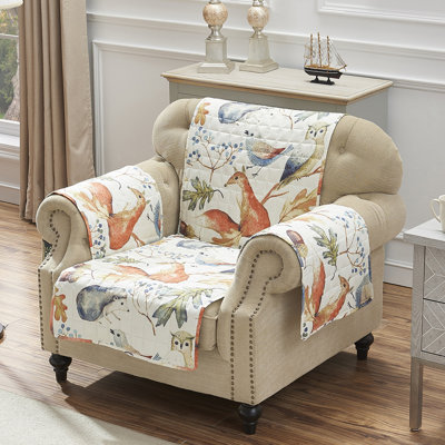 Elmina Willow Reversible Quilted Armchair Slipcover