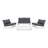 Silbury Outdoor White White 4 Piece Set-114773280