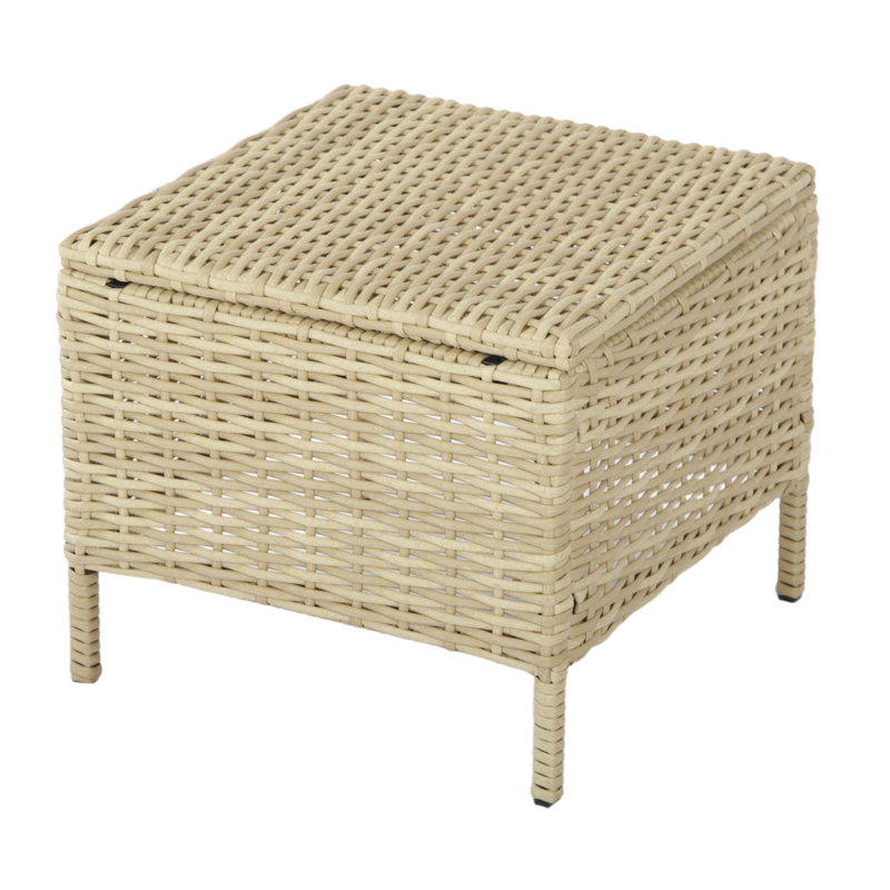 Kissner Rattan 7 - Person Seating Group, White, Natural