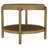 Sand Wash Round End Table With Storage Shelf
