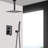 Ceiling Mounted Shower Matte Black - 10" Head And Handheld Bath & Bathroom Kit-125519117