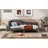 Upholstered Daybed With Headboard And Armrest, Support Legs-515242824-515242838
