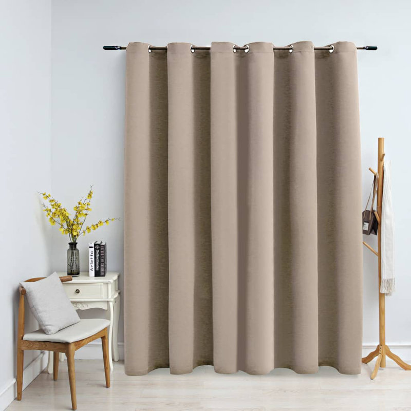 Azurdee Blackout Curtain Single Panel, Beige