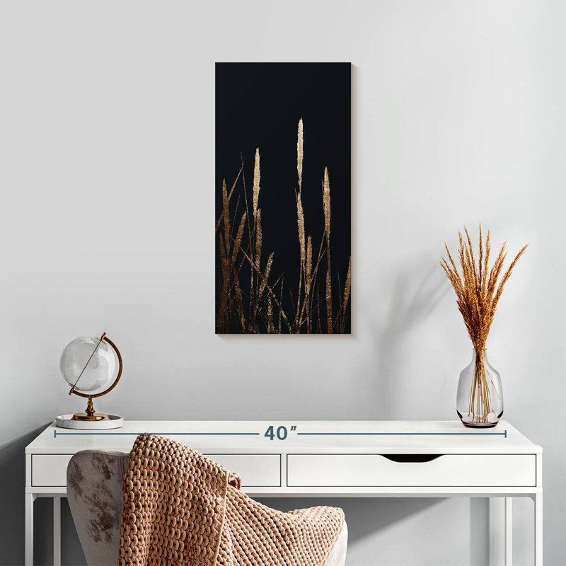 Golden Fields In The Dark, 24" H x 12" W