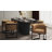 Corso Modern Vegan Leather Upholstered Metal Dining Arm Chair in Camel-90543367