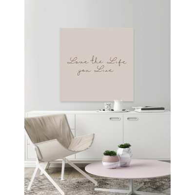 «Love The Life», reproduction sur toile tendue