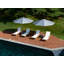 Chaise longue inclinable en teck Barbados-28333141