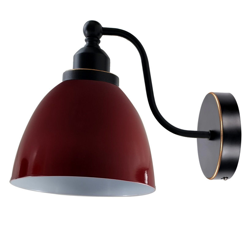 Mcclary Armed Sconce, Yes, White/Burgundy