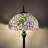 Gammage Floor Lamp Stained Glass Green Leaves Metal Base LED Bulbs Included 16"W*16"D*64"H-1927207717