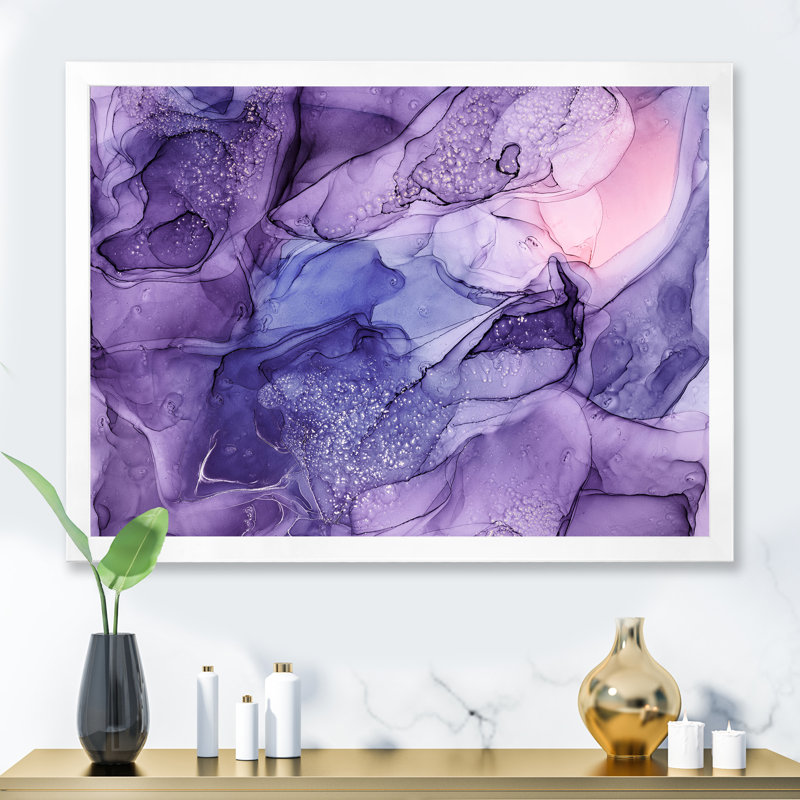 «Mauve et rose», reproduction d'art sur toile translucide, H 30 po x l 40 po, Toile blanche avec cadre d'angle fermé