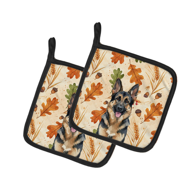 Paire de supports à casseroles German Shepherd Heirloom Fall