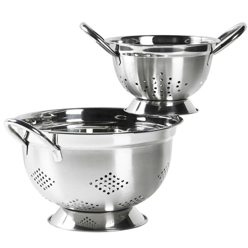 Prep and Tools Basic Essentials 2 Piece Stainless Steel Colander Set
