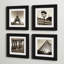 Vintage Paris par Neeva Kedem - Ensemble de 4 reproductions de photos sur papier encadrées