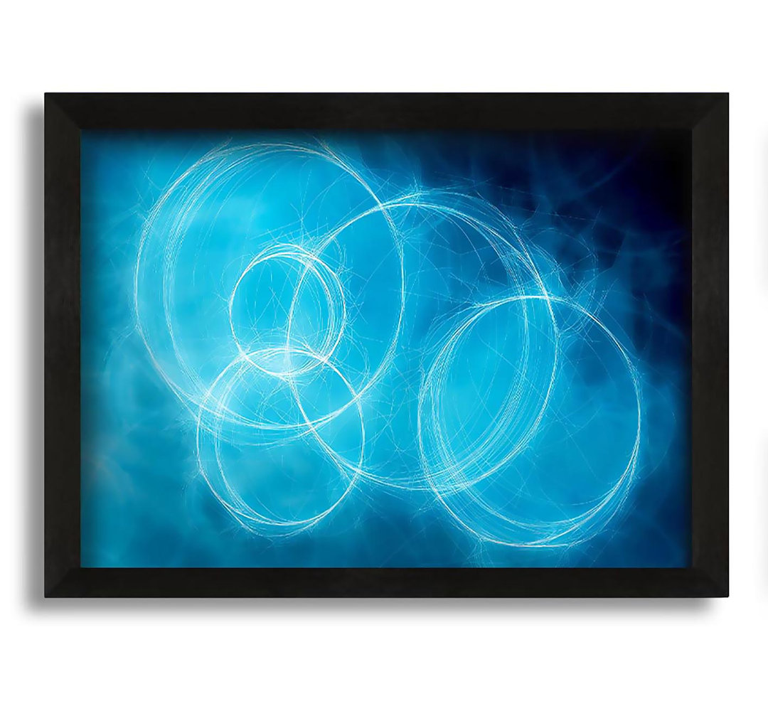 Gerahmtes Wandbild Blue Circular Elusion