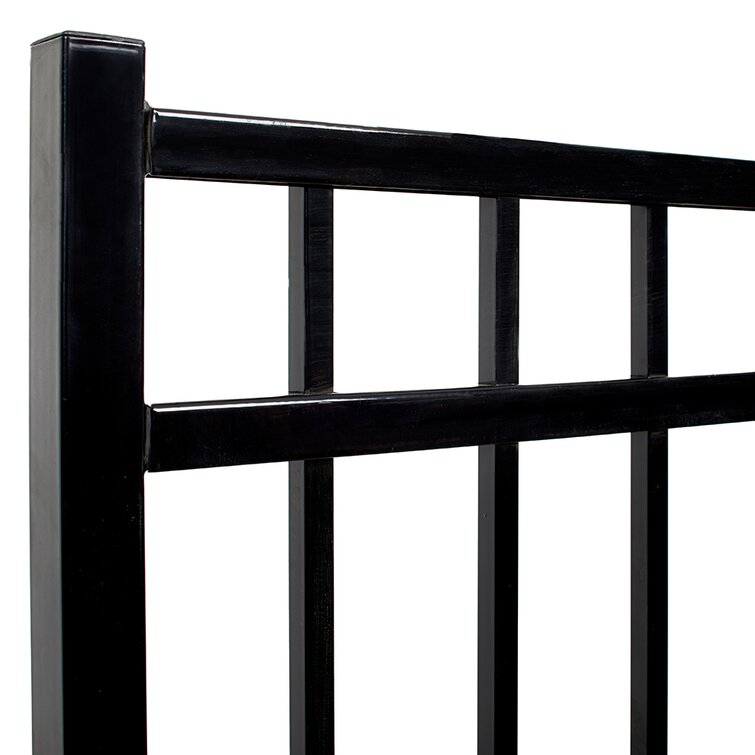 Fortress Building Products Athens Three-Rail Aluminum Gate Size: 4' H x 4' W x 2 D