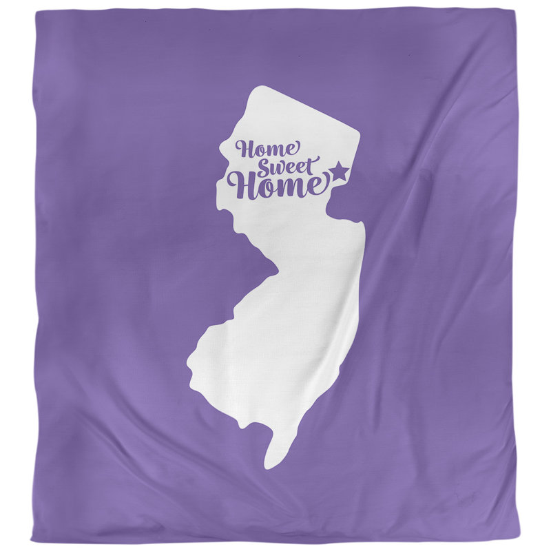 Housse de couette home jersey city, Polyester brossé, Housse de couette pour lit simple, Mauve
