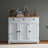 40" Distressed Black Sideboard – Rustic Coffee Bar & Storage Cabinet-793534990