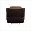 Recliner with Power Motion, Tufted Toffee &amp; Espresso Polished Microfiber | Espresso | Wood+Fabric