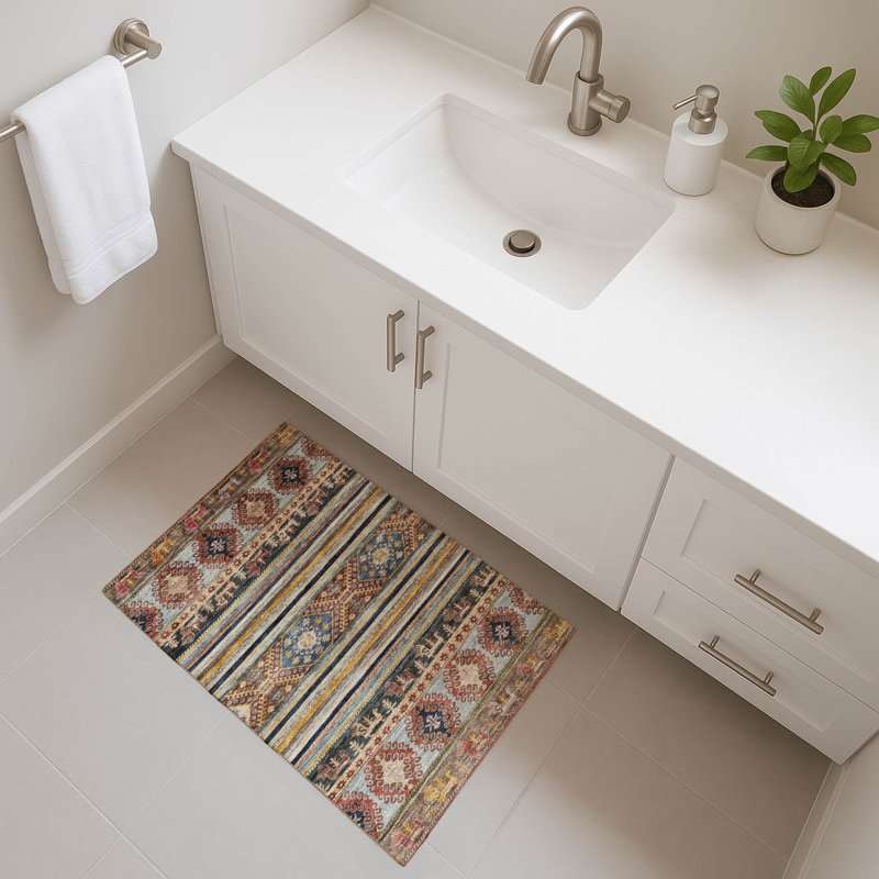 Premium Machine Washable Marasco AMF1626 Global Rug, Rectangle 1'8" x 2'6"