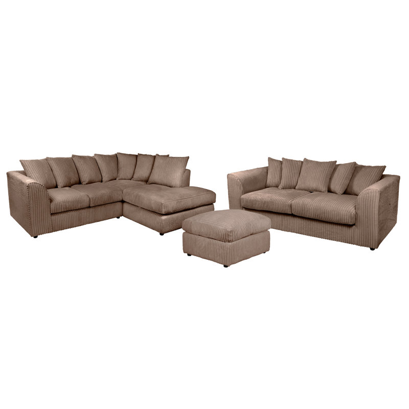 Moana 3 - Piece Living Room Set, Right Hand Facing, Coffee