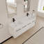 Meuble-lavabo mural avec lavabo, double rebord en résine épaisse-928564340-928564341